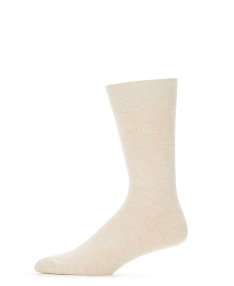 Merino Wool Blend Flat Knit Logo Socks (Whitecap Gray) 