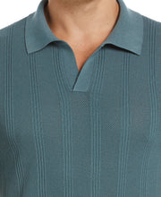 Mesh Stripe Polo Sweater (Goblin Blue) 