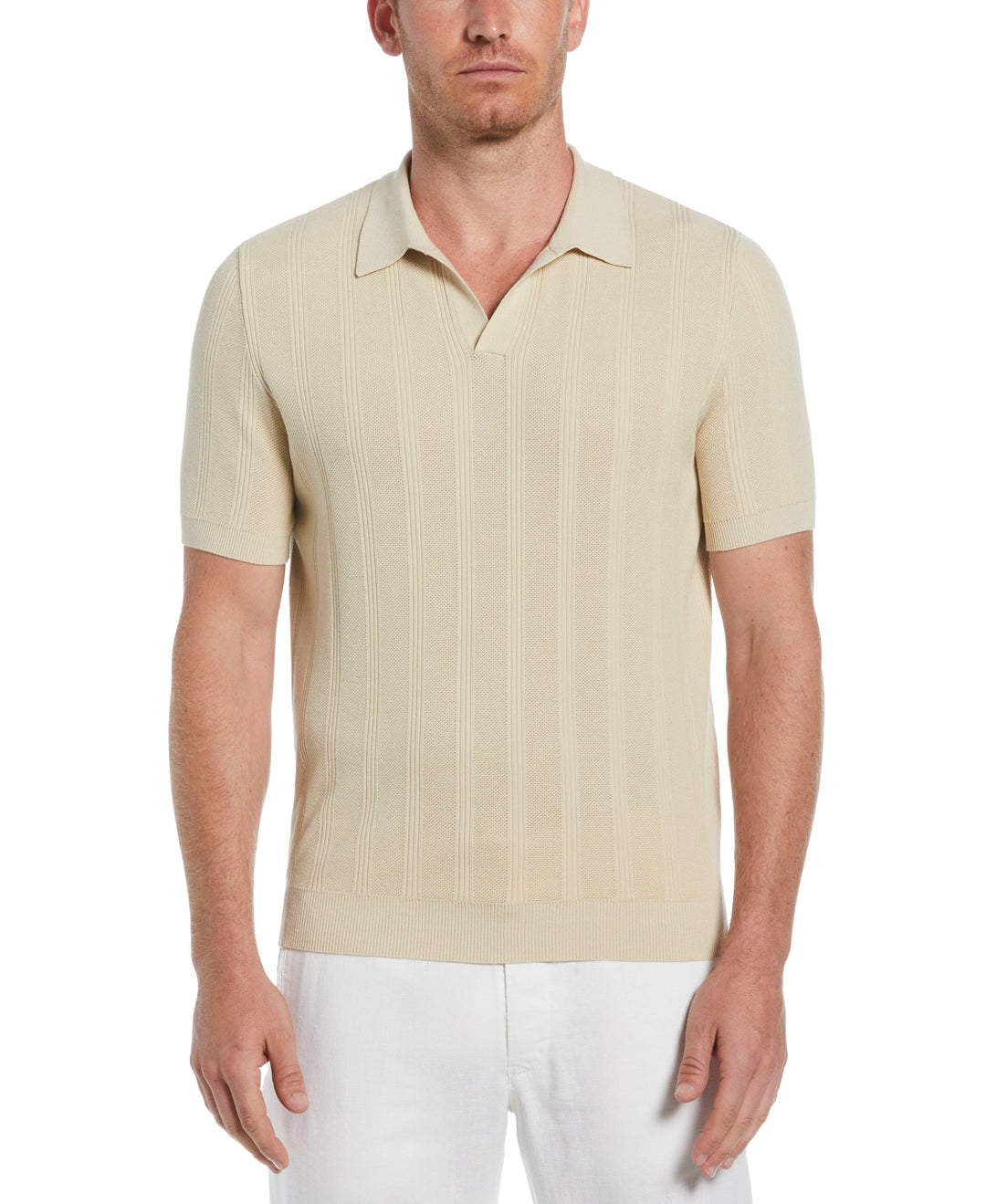 SS MESH STRIPE POLO (Castle Wall) 