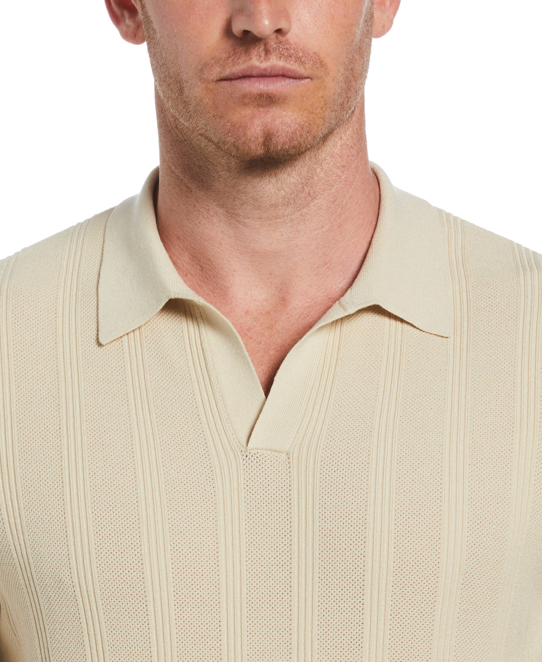 SS MESH STRIPE POLO (Castle Wall) 
