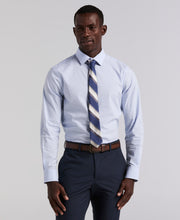Mini Check Slim Fit Cotton Shirt (Forever Blue) 