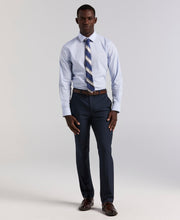 Mini Check Slim Fit Cotton Shirt (Forever Blue) 