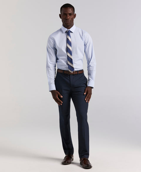 Mini Check Slim Fit Cotton Shirt (Forever Blue) 