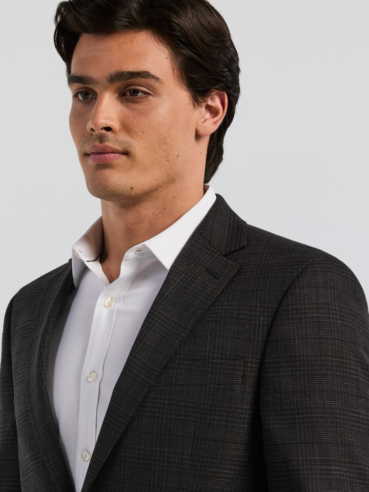Mini Check Sport Coat (Dark Brown) 