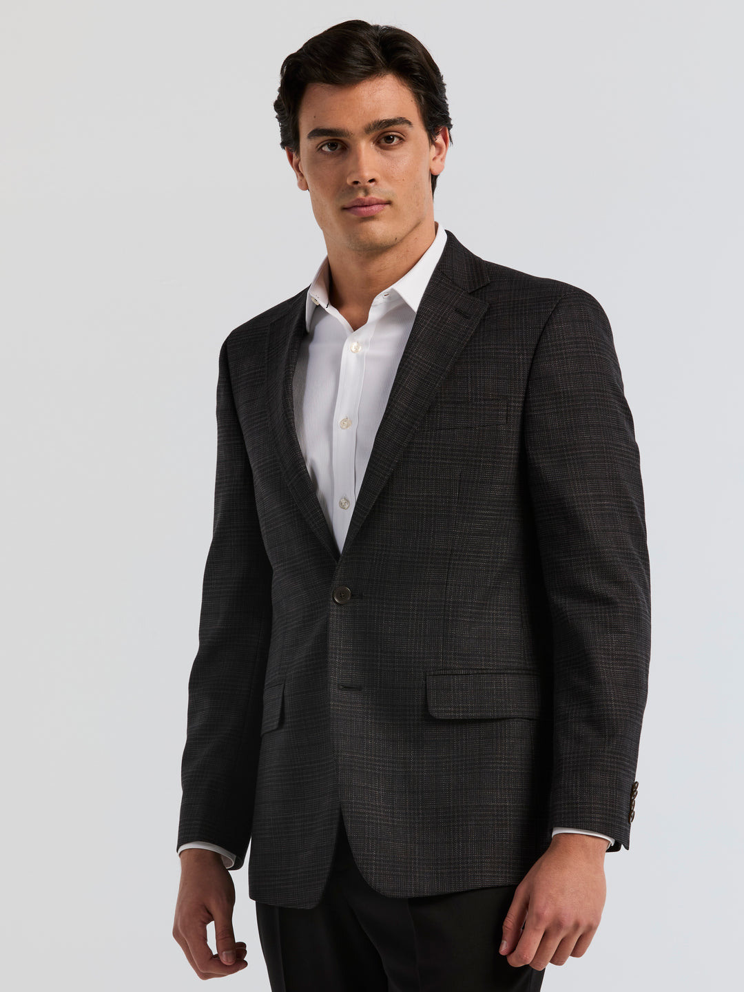 Mini Check Sport Coat (Dark Brown) 