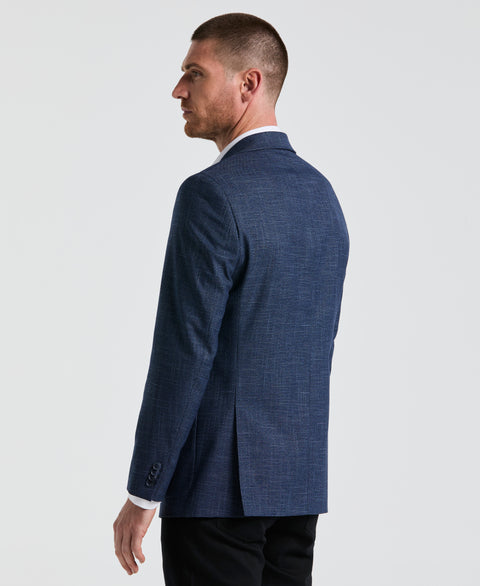 Mini Houndstooth Pattern Sports Coat (Blue) 