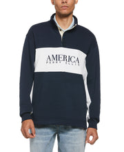 Mock Neck Fleece Pullover (Dark Sapphire) 