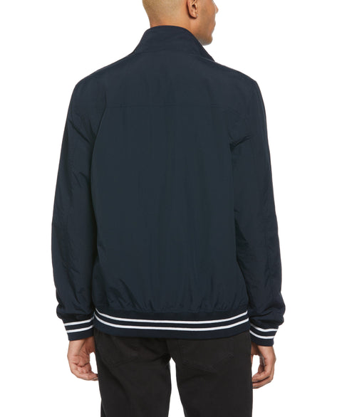 Nylon Mock Neck Sailing Jacket (Dk Sapphire) 