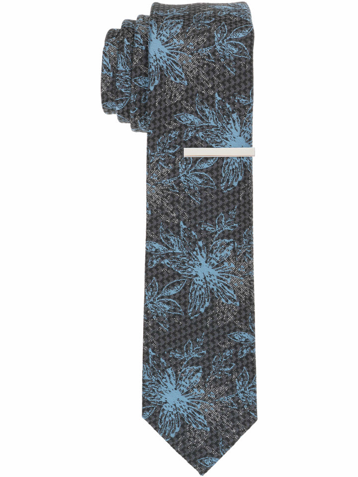 Monato Floral Slim Tie (Black) 