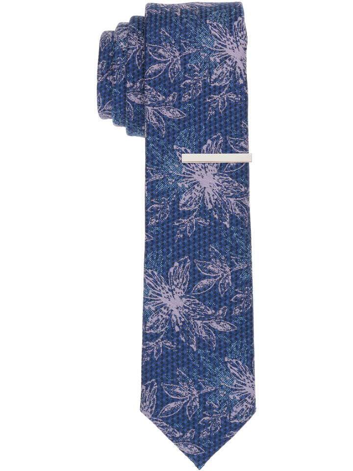 Monato Floral Slim Tie (Navy) 