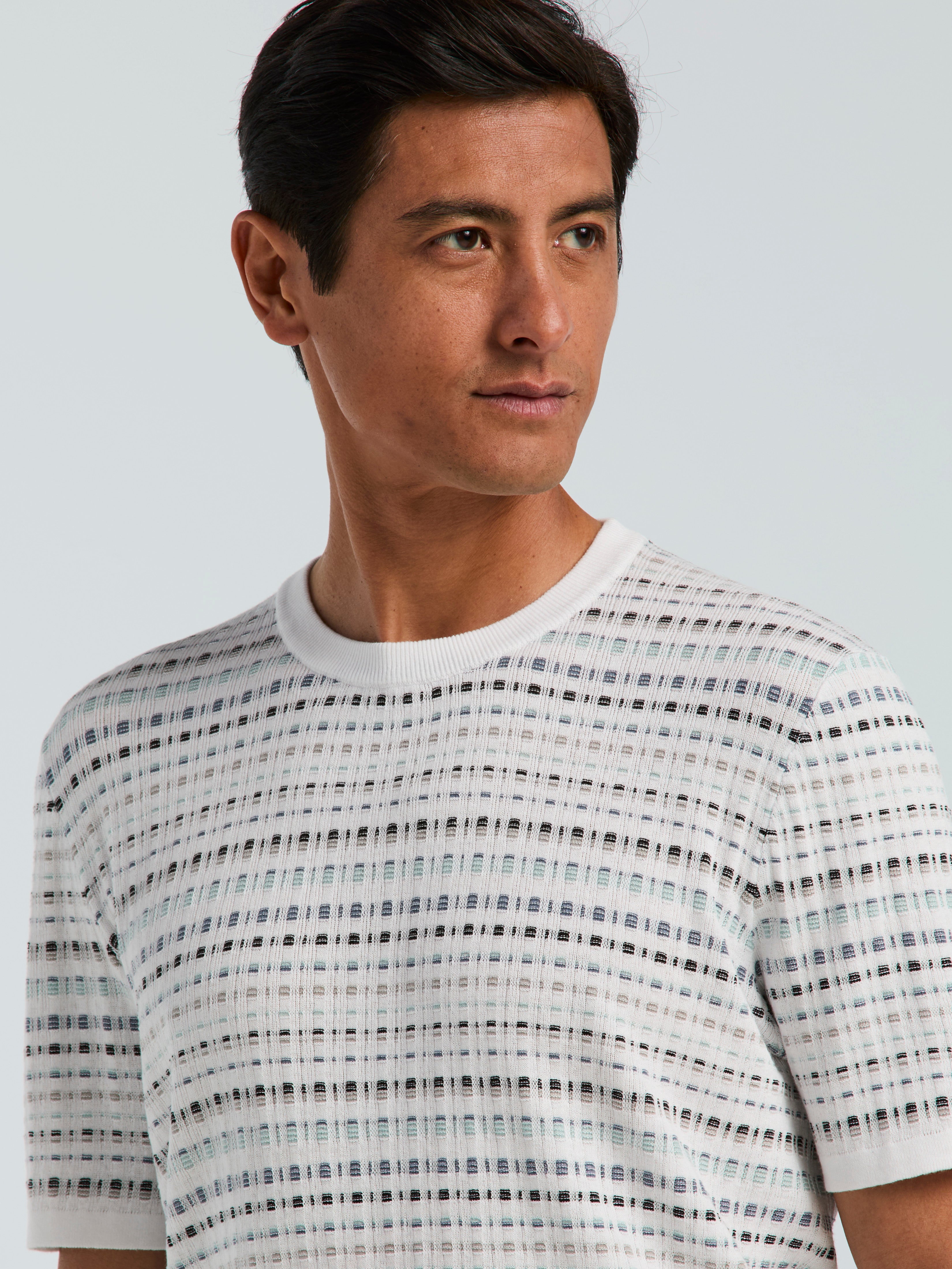 Multi Color Geometric Print Crew Sweater – Perry Ellis