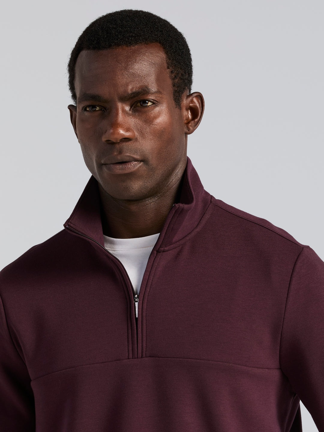 Neoprene Quarter Zip Long Sleeve Shirt (Port) 