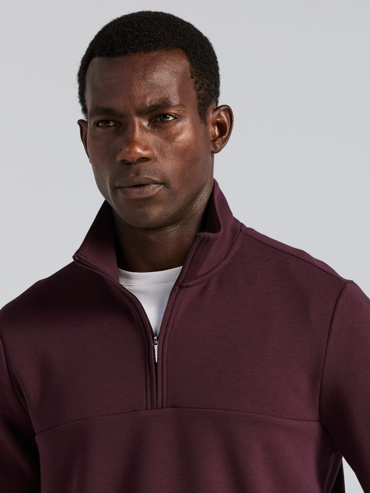 Neoprene Quarter Zip Long Sleeve Shirt (Port) 