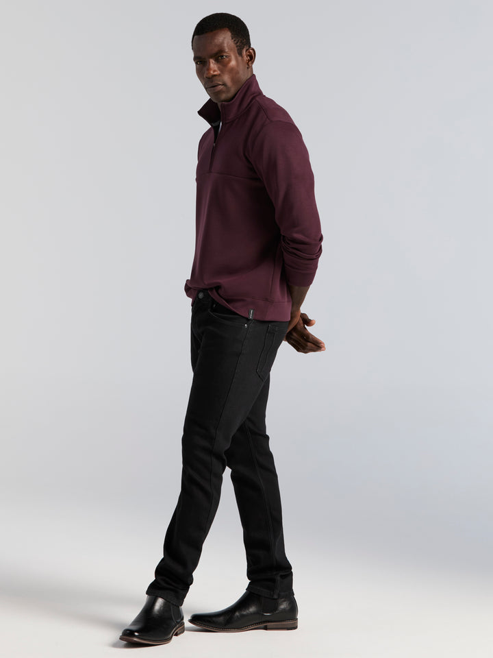 Neoprene Quarter Zip Long Sleeve Shirt (Port) 