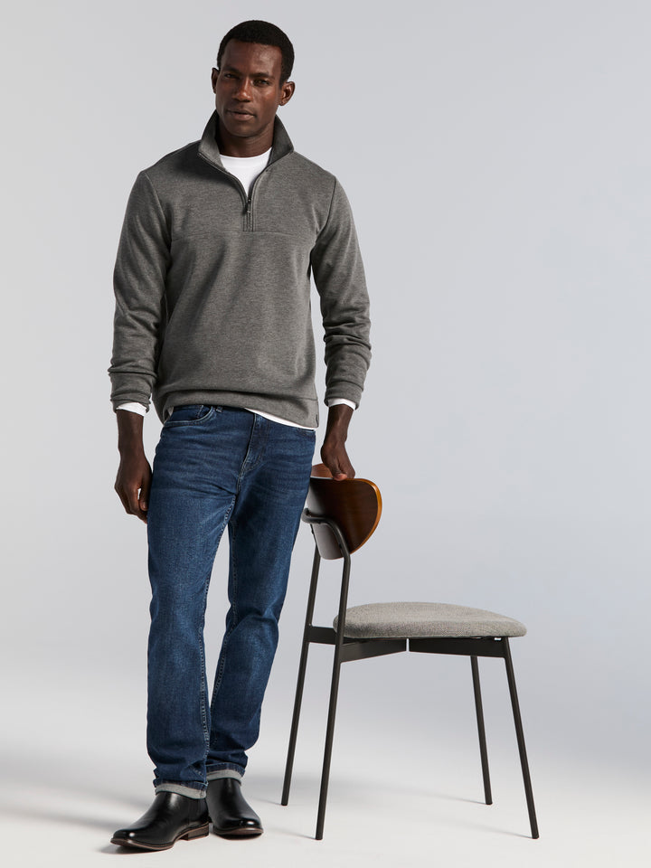 Neoprene Quarter Zip Long Sleeve Shirt (Magnet Htr) 