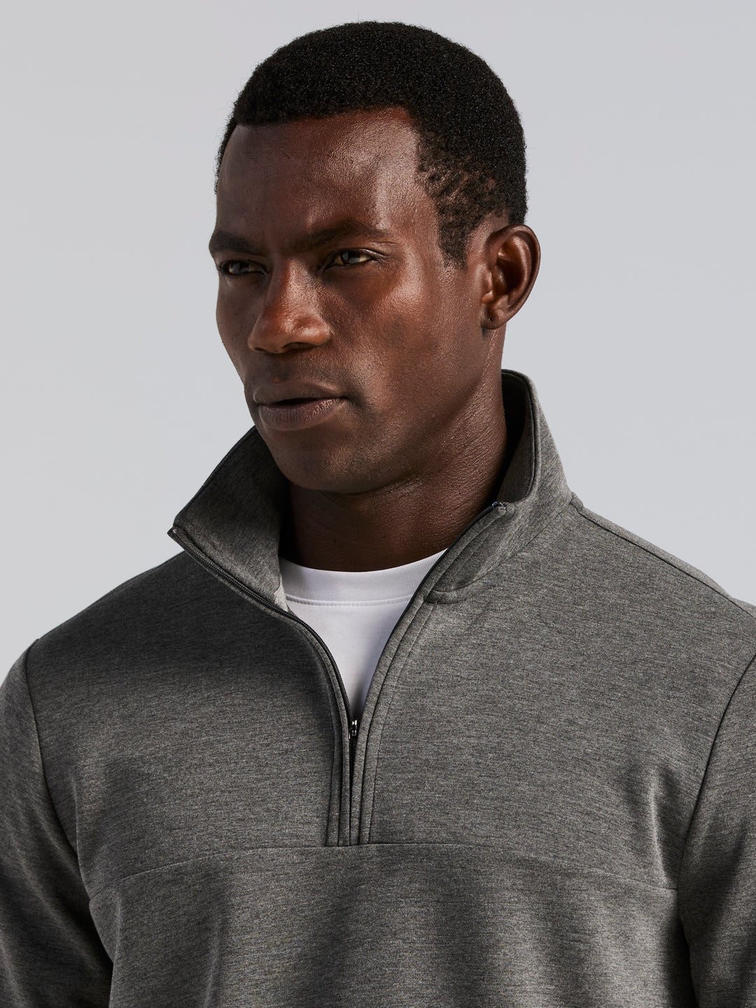 Neoprene Quarter Zip Long Sleeve Shirt (Magnet Htr) 