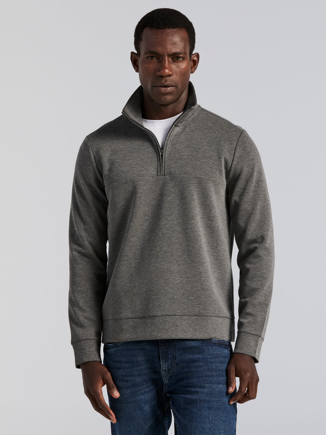 Neoprene Quarter Zip Long Sleeve Shirt (Magnet Htr) 