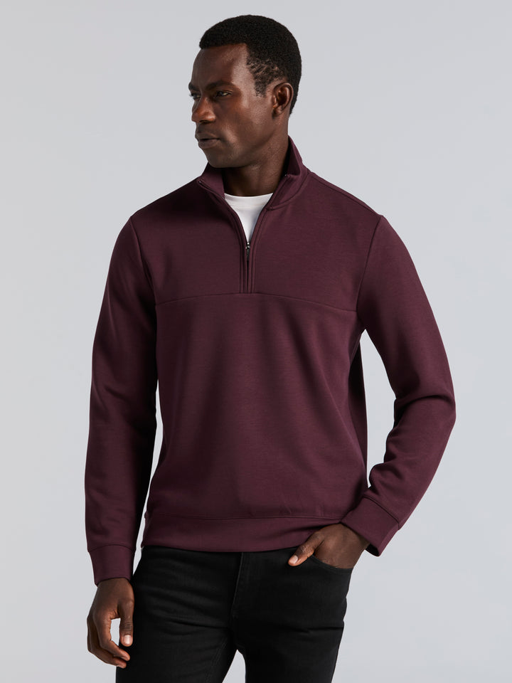 Neoprene Quarter Zip Long Sleeve Shirt (Port) 