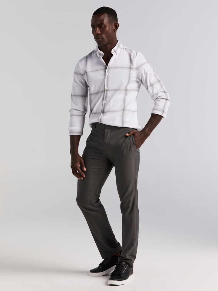 Ombre Plaid Poplin Shirt (Quiet Gray) 