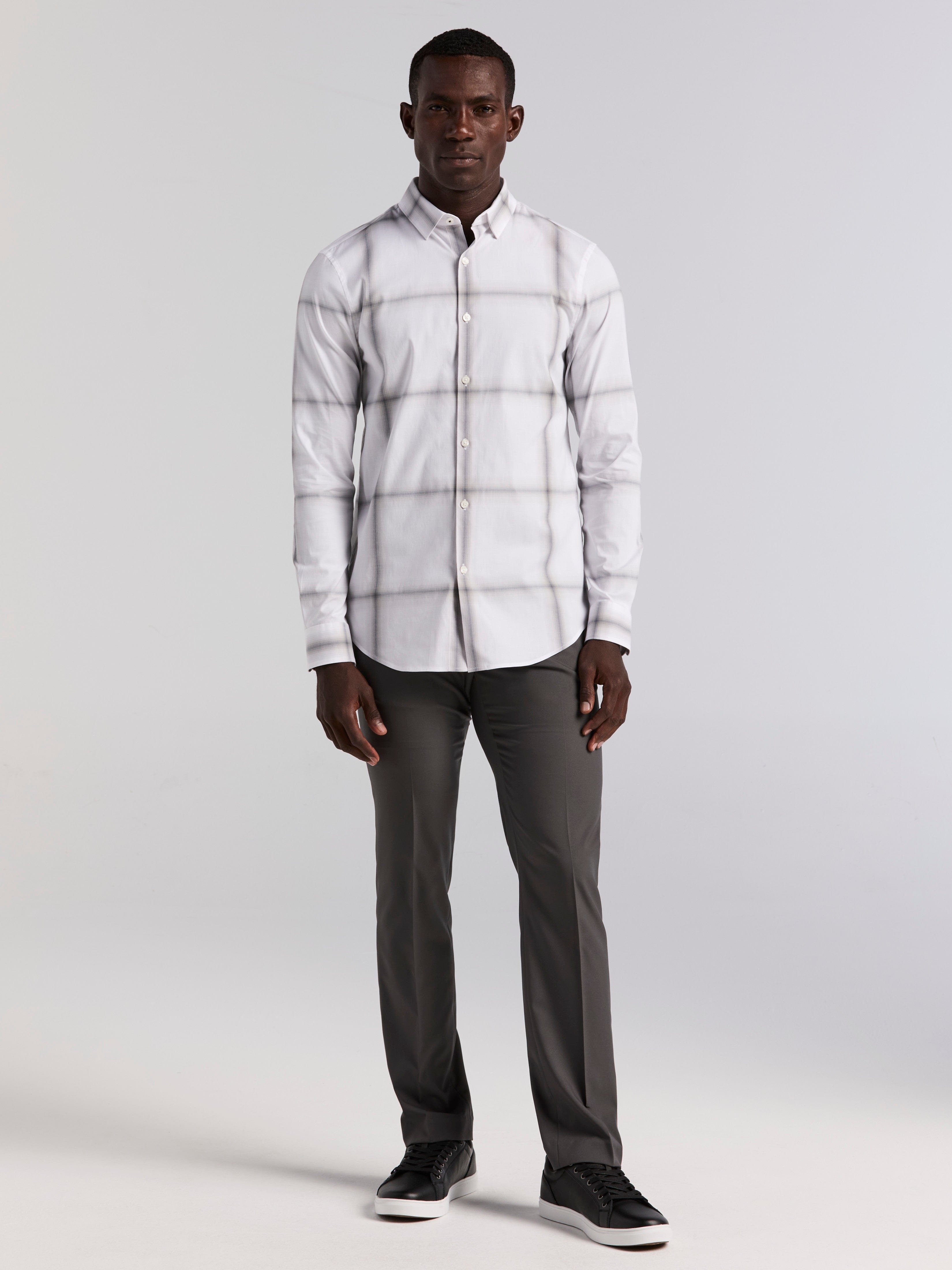 Ombre Plaid Poplin Shirt – Perry Ellis