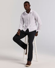 Ombre Stripe Long Sleeve Slim Fit Shirt (Bright White) 