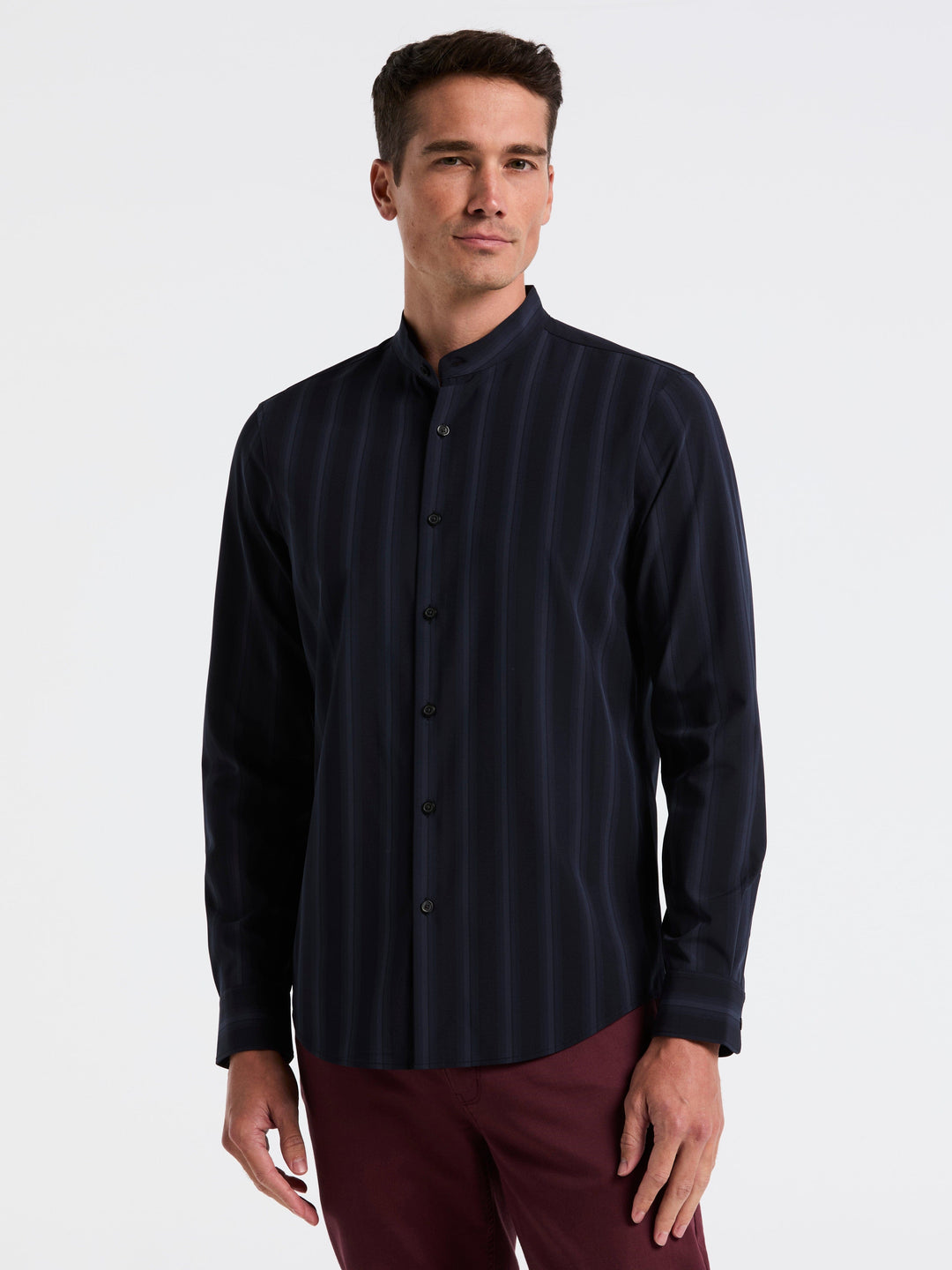 Perry Ellis Men's Ombre Stripe Slim Fit Long Sleeve Shirt - Blue - Casual Shirts Perry Ellis Men's Ombre Stripe Slim Fit Long Sleeve Shirt - Blue - Casual Shirts