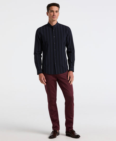 Ombre Stripe Slim Fit Long Sleeve Shirt (Dark Sapphire) 