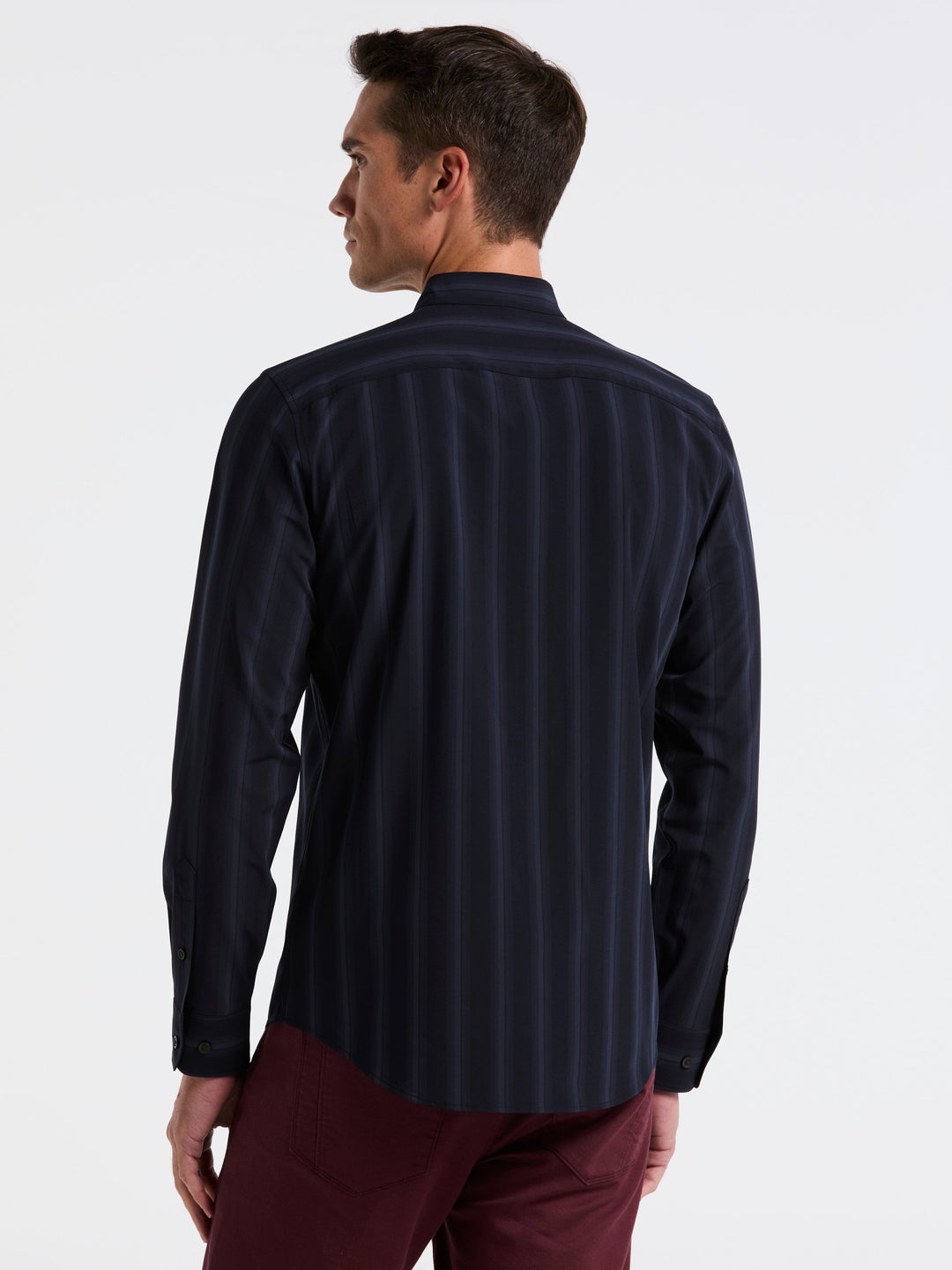 Perry Ellis Men's Ombre Stripe Slim Fit Long Sleeve Shirt - Blue - Casual Shirts Perry Ellis Men's Ombre Stripe Slim Fit Long Sleeve Shirt - Blue - Casual Shirts