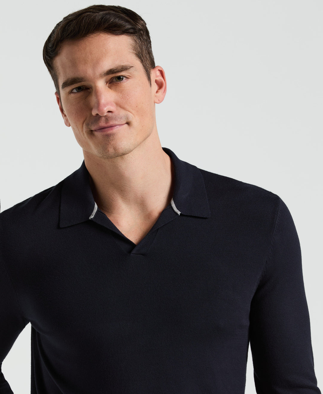 Open Polo Sweater (Dark Sapphire) 