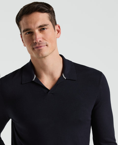 Open Polo Sweater (Dark Sapphire) 
