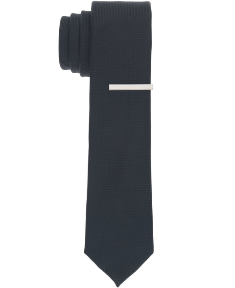 Oxford Solid Slim Tie (Black) 