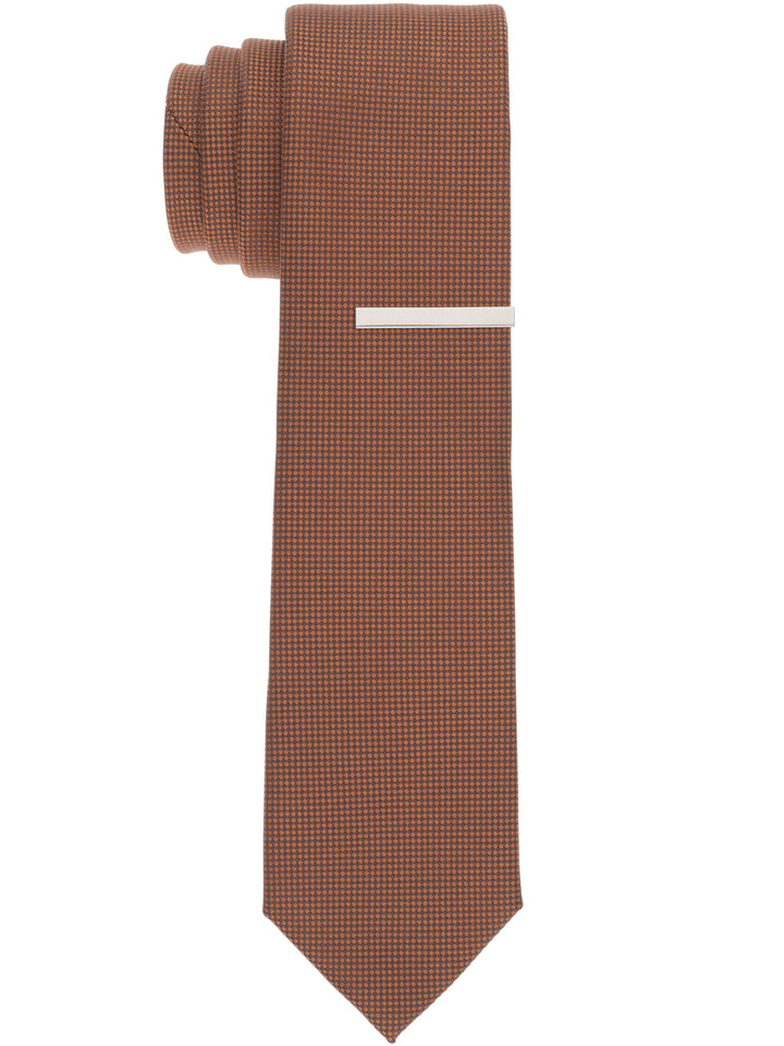 Oxford Solid Slim Tie (Chocolate) 