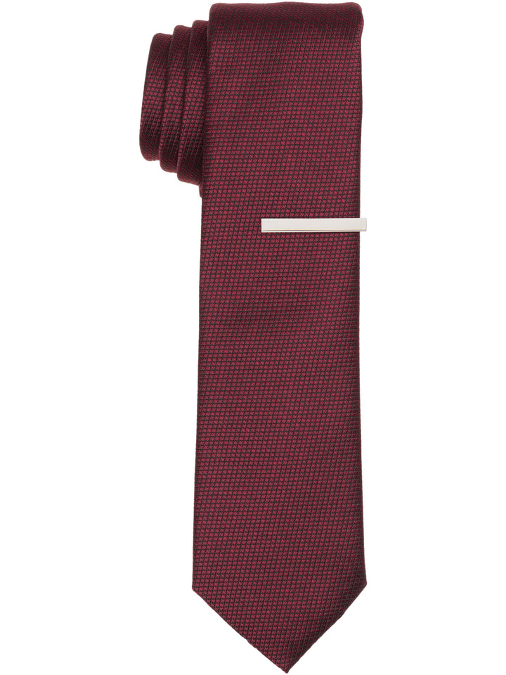 Parker Abstract Slim Fit Tie (Burgundy) 