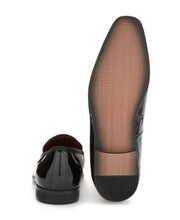 Patent Leather Slip-On Shoes (Black) 