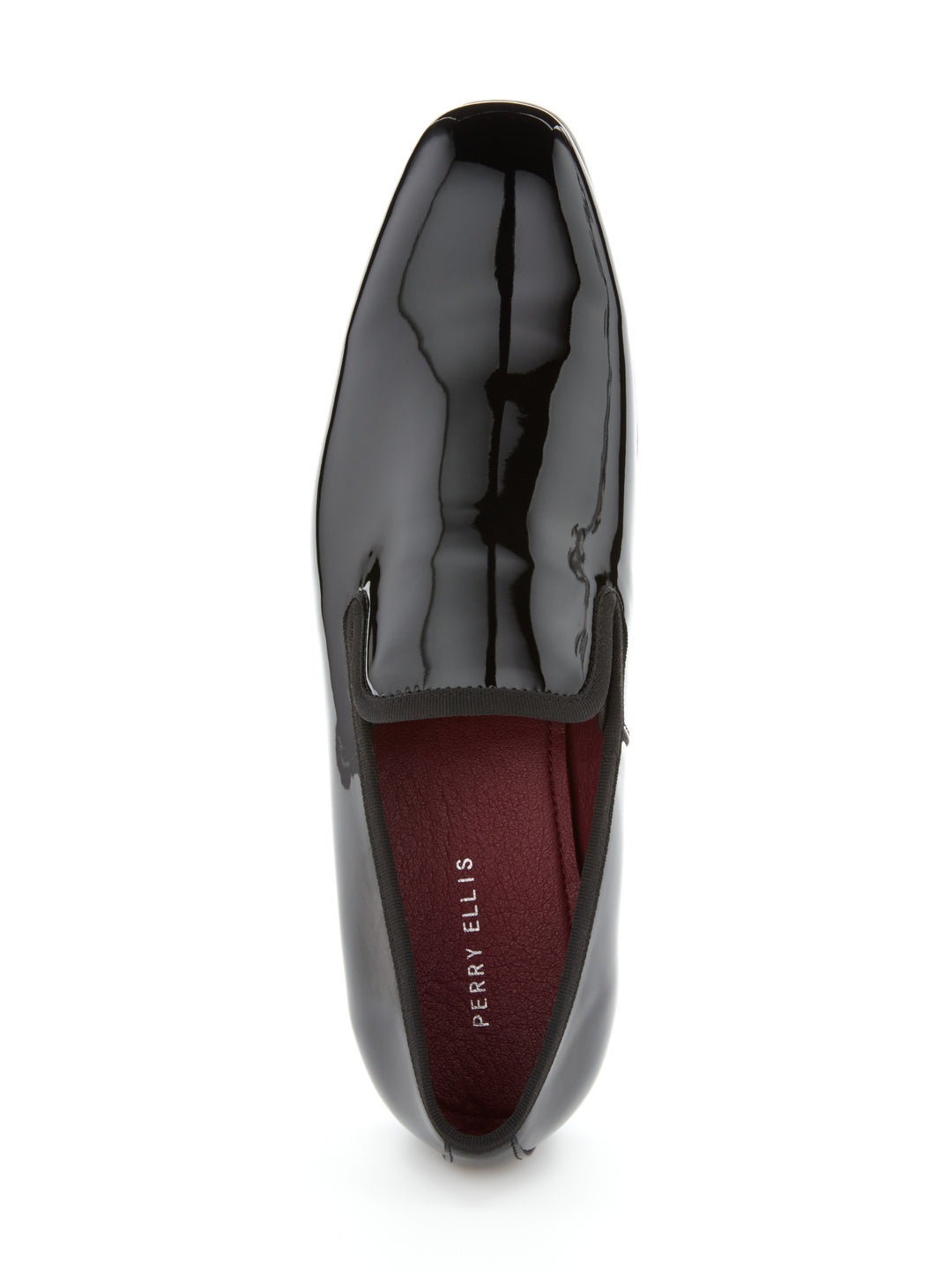 Patent Leather Slip-On Shoes (Black) 