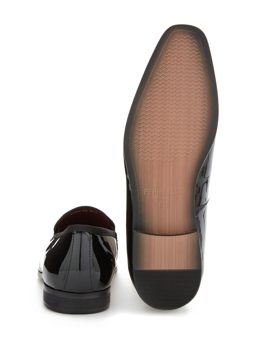 Patent Leather Slip-On Shoes (Black) 