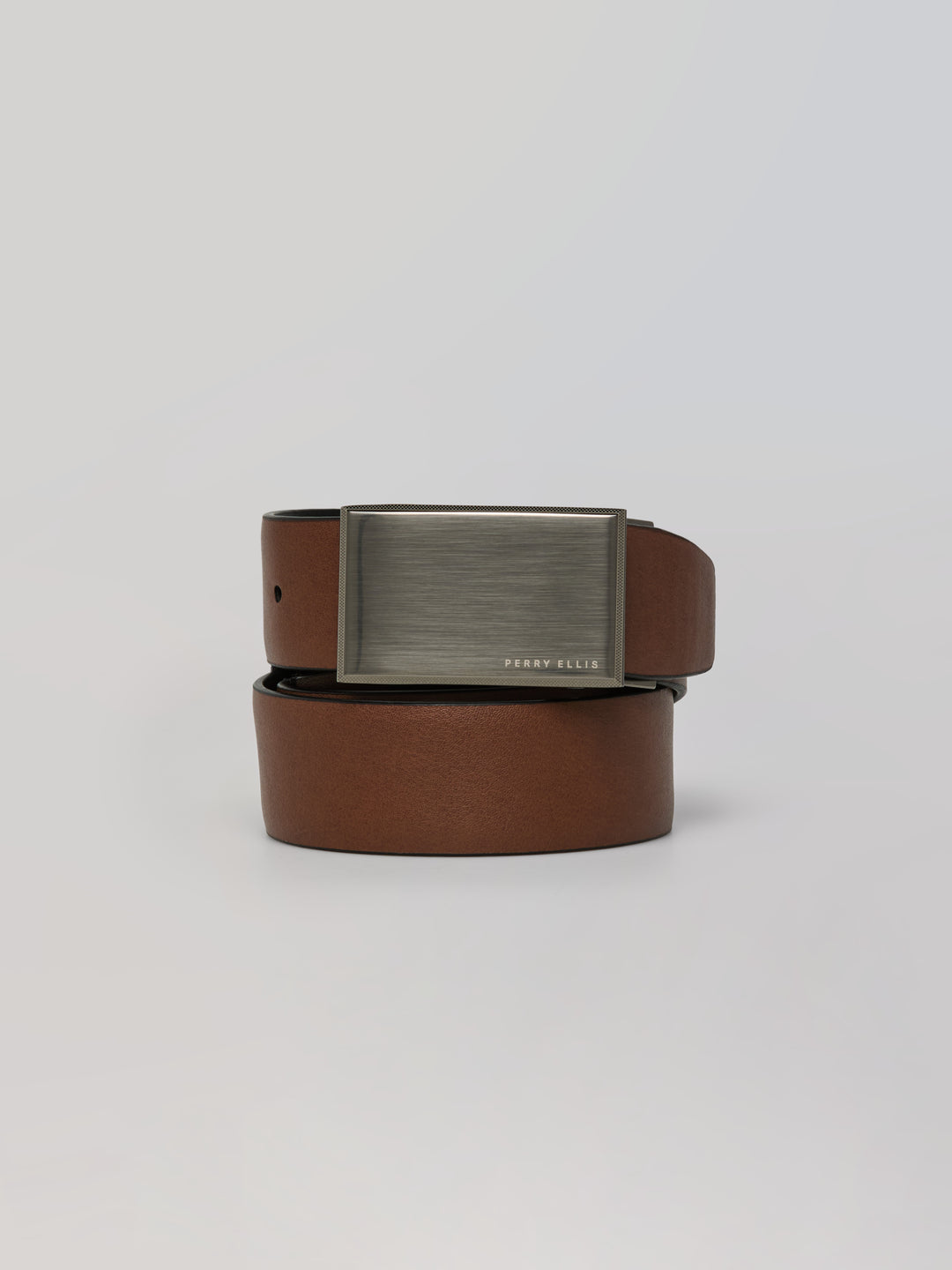 Pattern Plaque Reversible Leather Belt