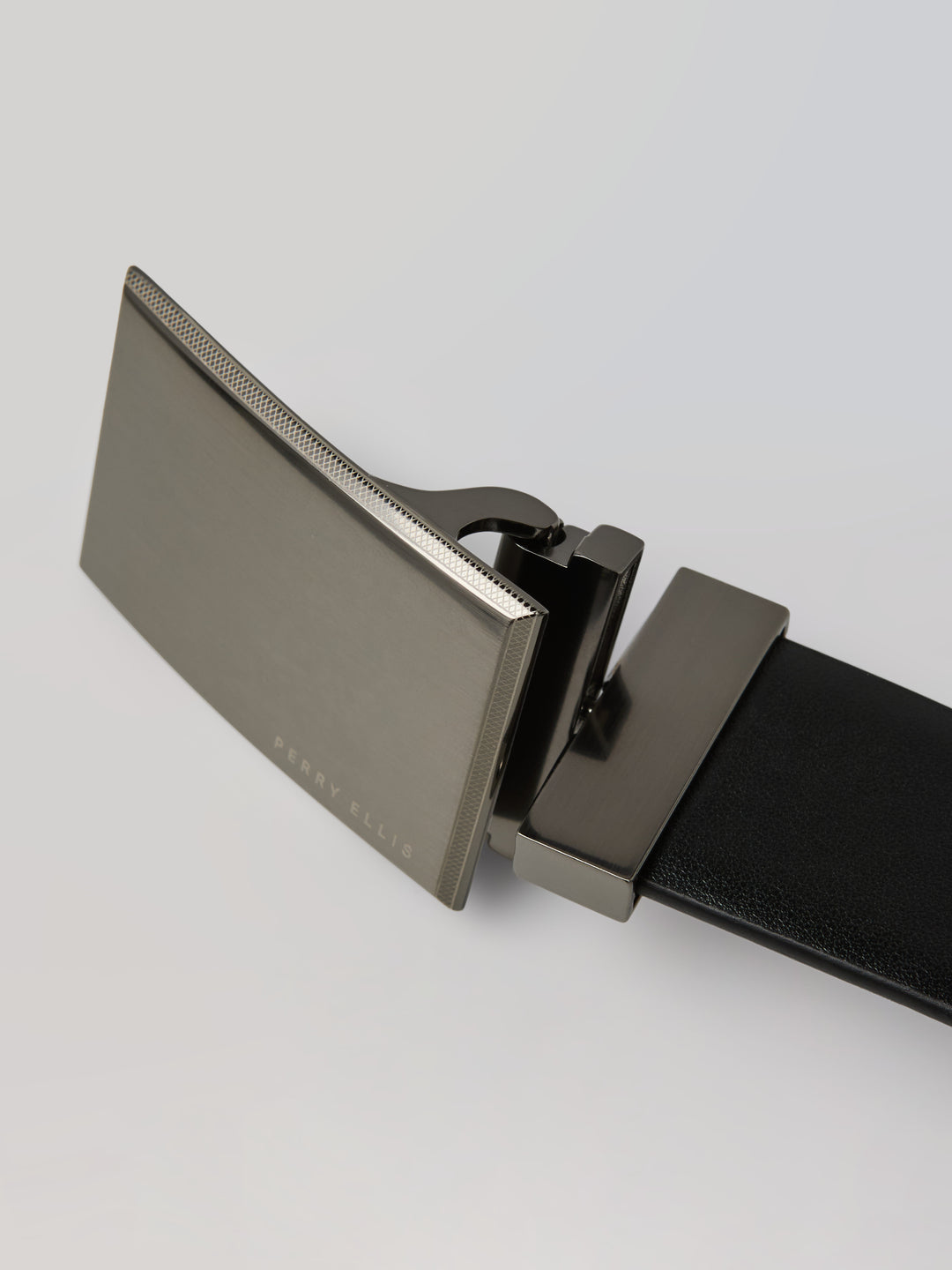 Pattern Plaque Reversible Leather Belt