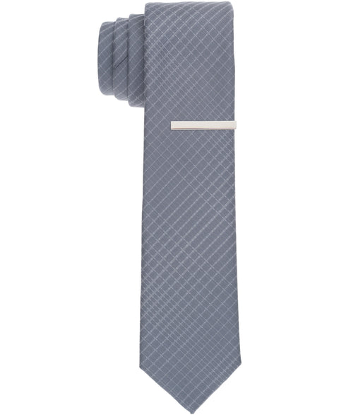 Pearce Plaid Slim TIe (Charcoal) 