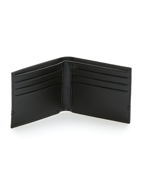 Pebble Smooth Contrast Bifold Wallet (Blk) 