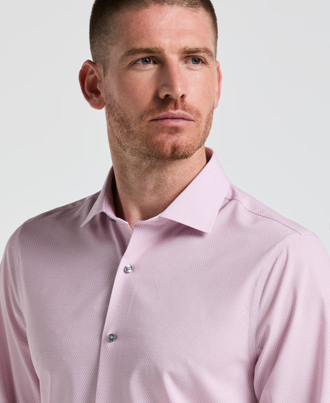 Perfect Tech Geo Print Shirt (Faded Rose) 