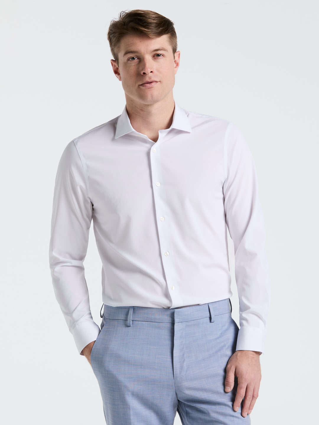 Perfect Tech Solid Shirt (White) 