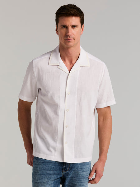 mens short sleeve white dress shirt Perry Ellis Men's Performance Camp Collar in Black, Size Small, 100% Polyester, Solid, Regular Sleeves perfect for both formal Color::#48-Mocha Dolce & Gabbana Garden black occasion wear