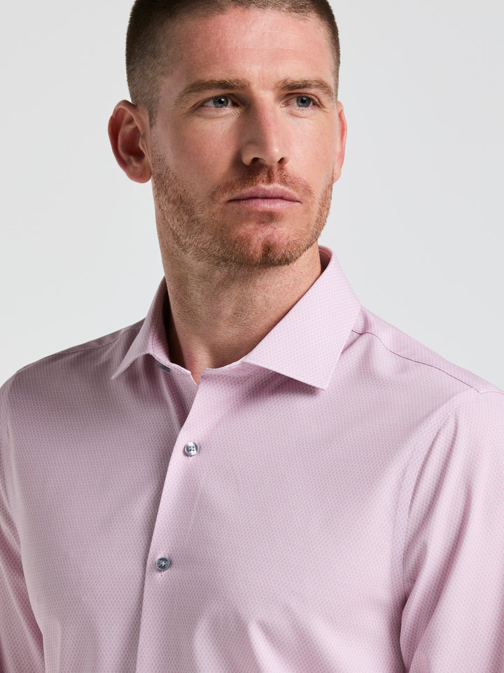 Perfect Tech Geo Print Shirt (Faded Rose) 