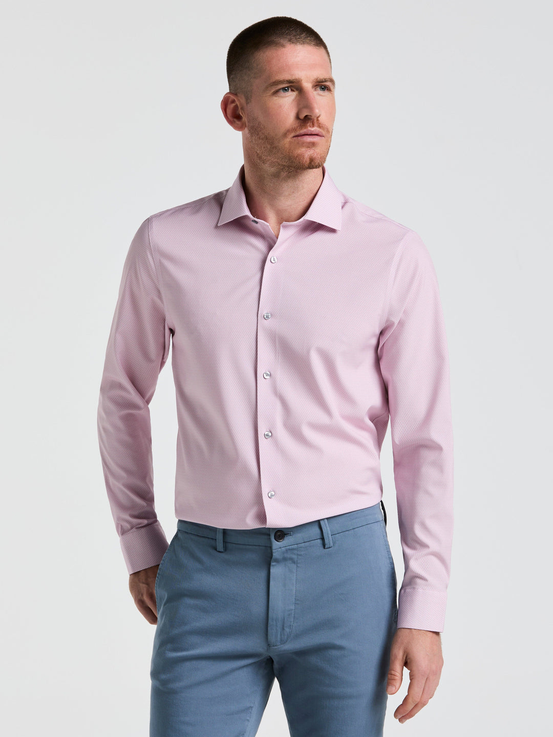 Performance Tech Geo Print Dress Shirt – Perry Ellis