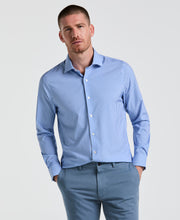 Perfect Tech Gingham Print Shirt (Blue) 