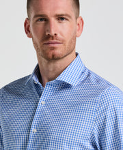 Perfect Tech Gingham Print Shirt (Blue) 
