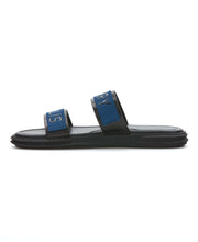 Perry Ellis Logo Sandals (Black/Navy) 