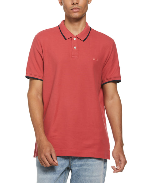 Pique Polo Shirt (Garnet Rose) 