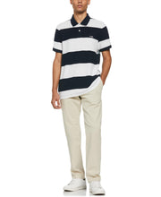 Pieced Stripe Heritage Polo (Dark Sapphire) 